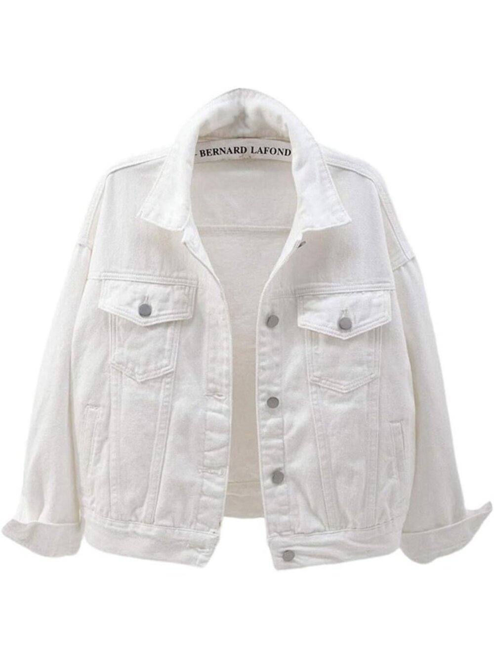 Vibrant Candy Color Denim Jacket - Button-Up, Long Sleeve, Loose Fit Trucker